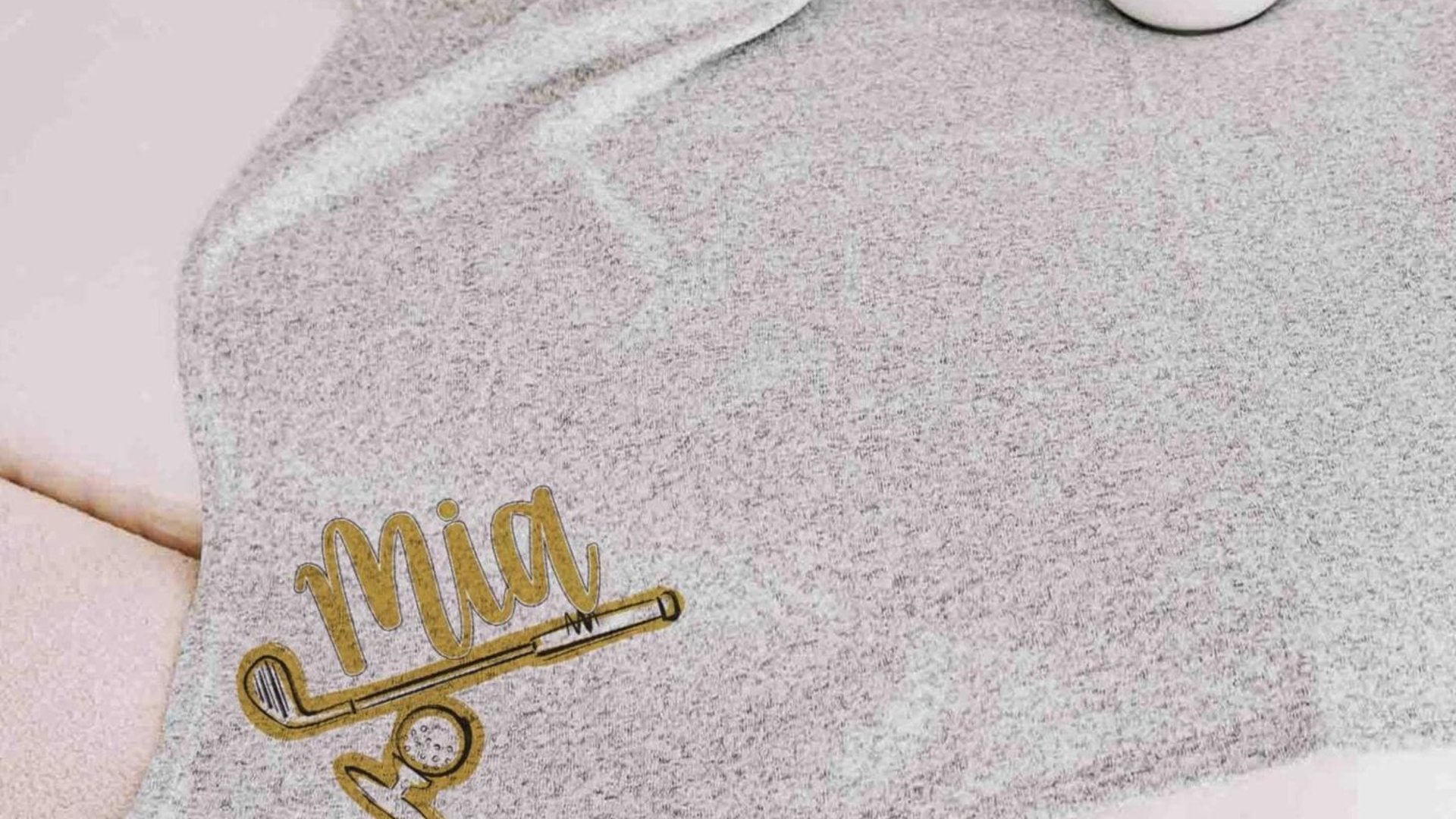 personalized golf blanket woman golfer graduate gift, carolina blue golf decor high school golf girls name throw blanket, college golf gifts