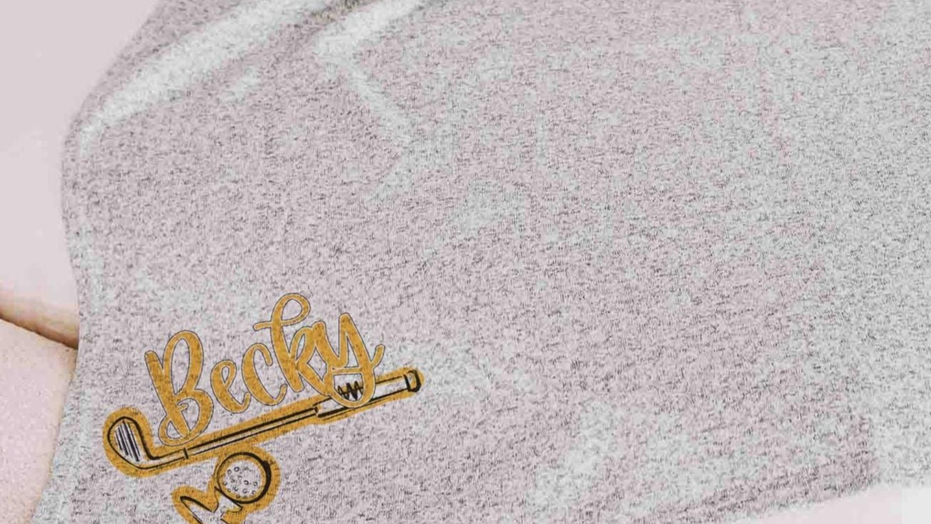 personalized golf blanket woman golfer graduate gift, carolina blue golf decor high school golf girls name throw blanket, college golf gifts