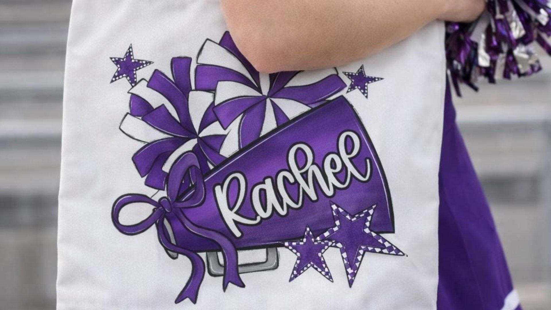 personalized cheer tote bag for gifts, cheerleader gifts for teen girls, cheer travel bags with names, cheer team gifts beach bag for girls