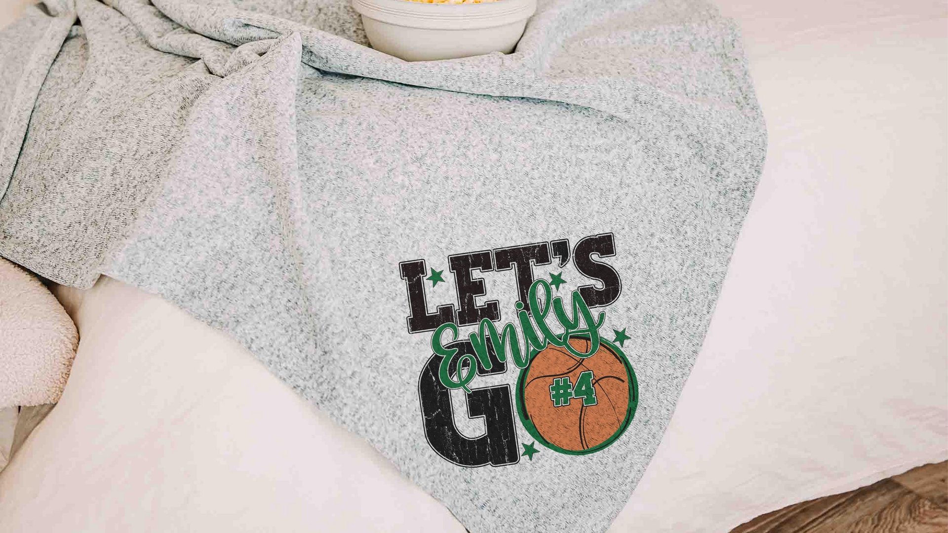 personalized team number basketball blanket with name, 2026 high school graduation gifts for girls, 2026 senior night basketball gifts for