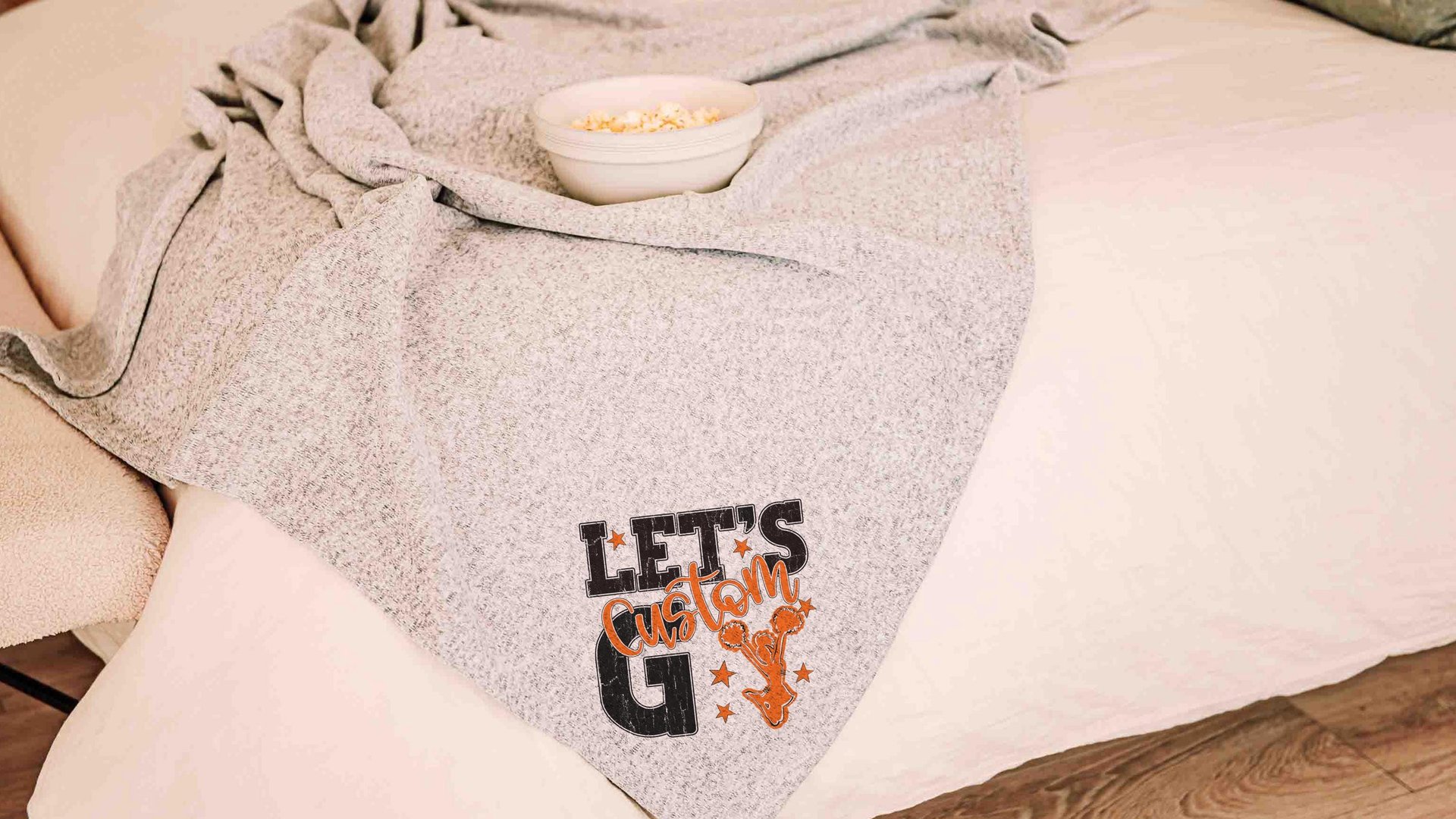 personalized lets go cheer blanket for girls with name, 2026 high school graduation gifts for teammates, 2026 senior night cheer gifts for