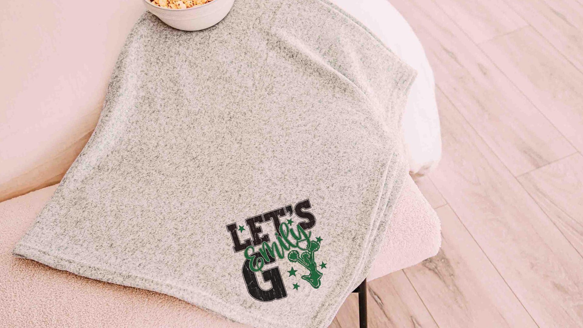 personalized lets go cheer blanket for girls with name, 2026 high school graduation gifts for teammates, 2026 senior night cheer gifts for