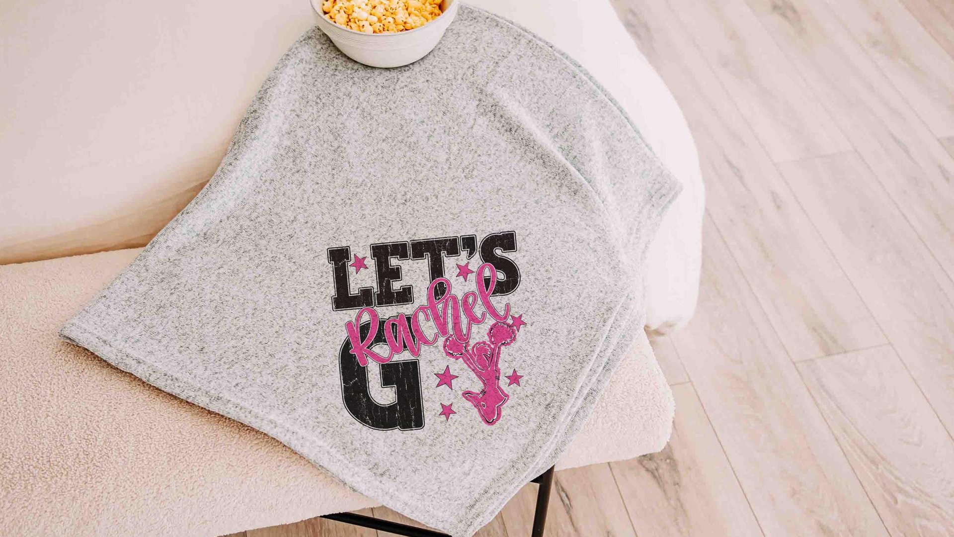 personalized lets go cheer blanket for girls with name, 2026 high school graduation gifts for teammates, 2026 senior night cheer gifts for