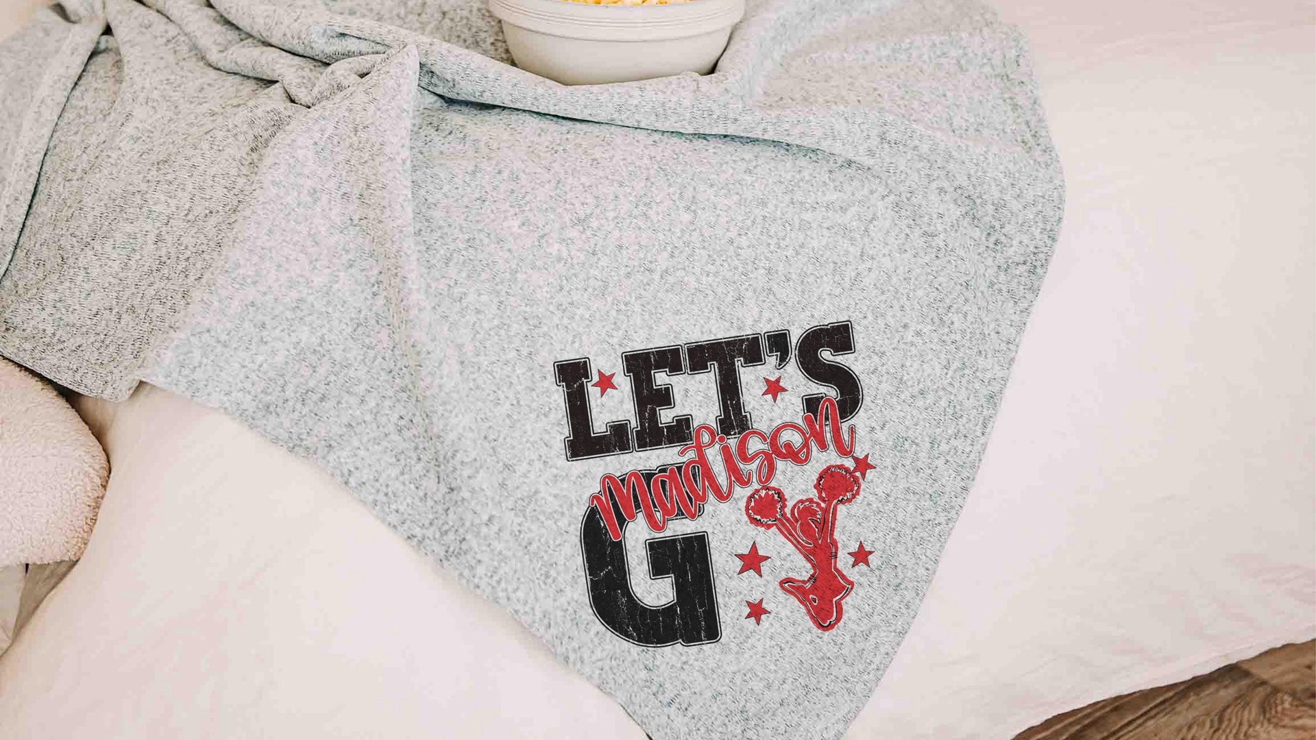 personalized lets go cheer blanket for girls with name, 2026 high school graduation gifts for teammates, 2026 senior night cheer gifts for