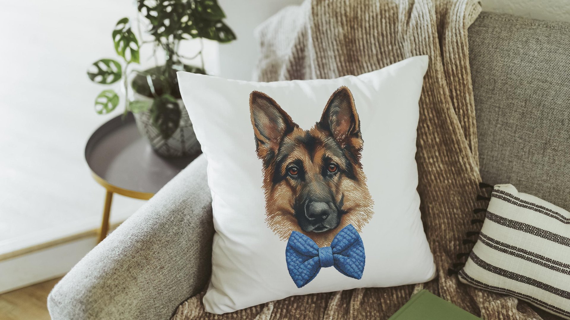 German Shepherd throw pillows for sofa, German Shepherd gifts, dog lover gift for women, shepherd decor, cute dog gifts for dog owners
