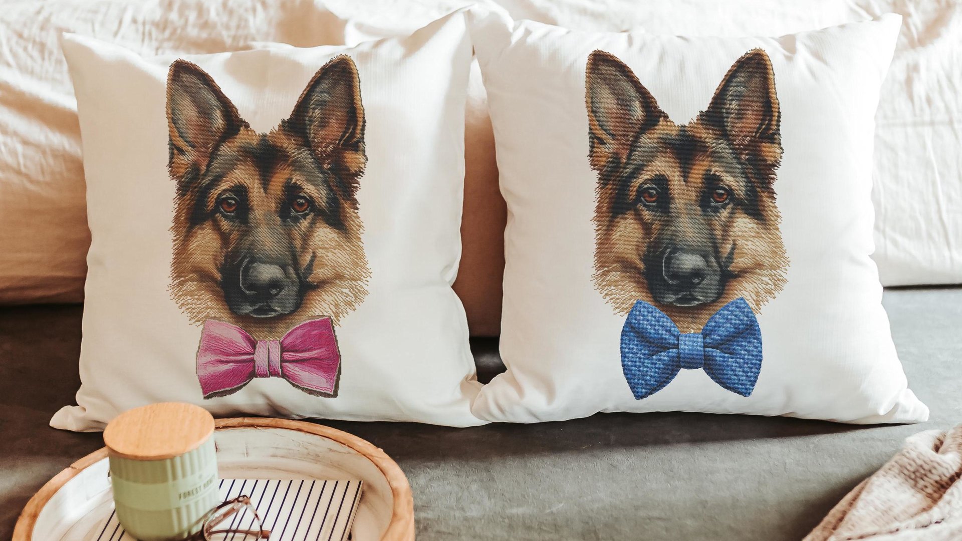 German Shepherd throw pillows for sofa, German Shepherd gifts, dog lover gift for women, shepherd decor, cute dog gifts for dog owners