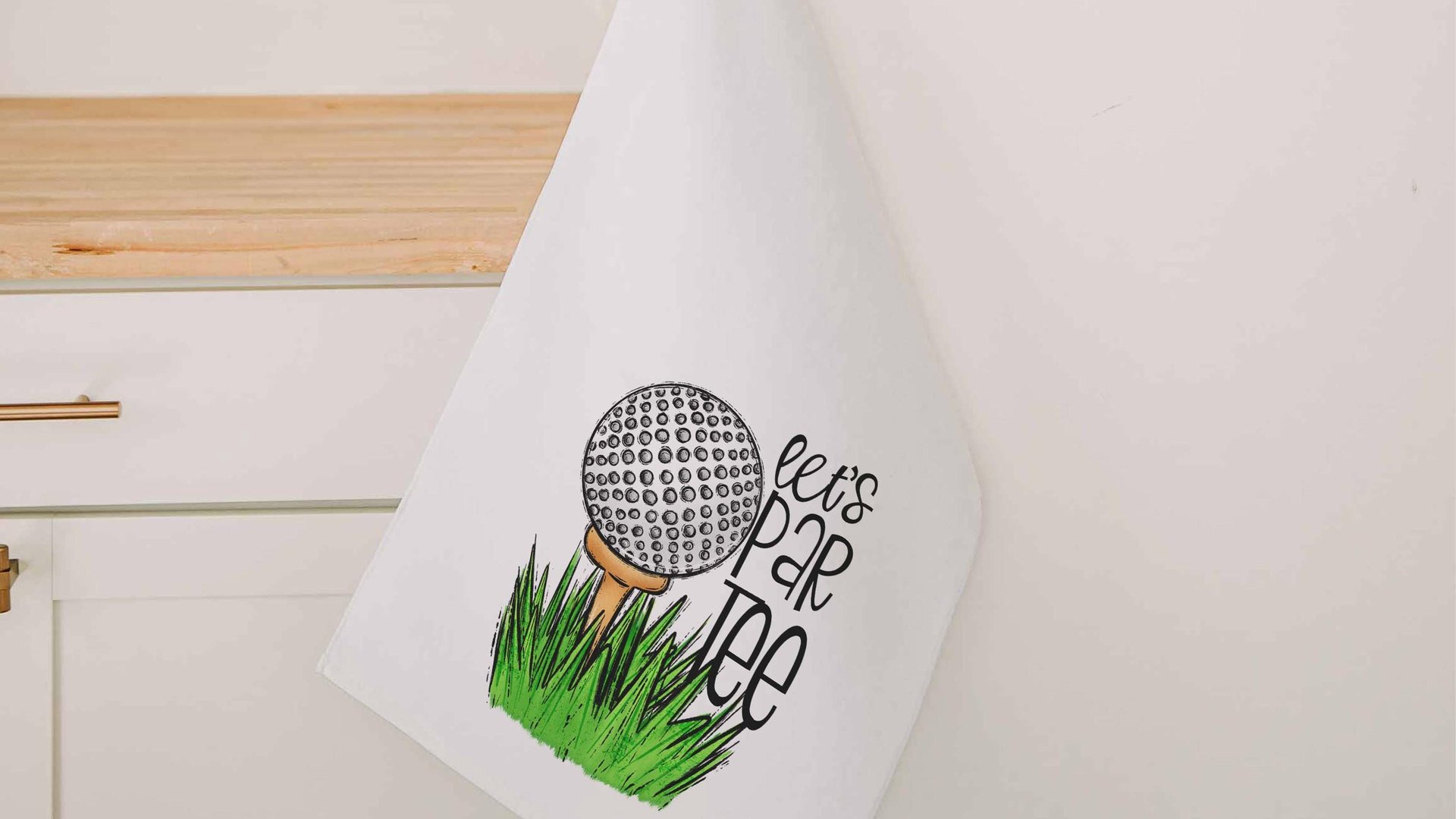lets par tee funny golf towel with grommet, golf bag towel for women, golf gifts for her, lady golfer ball towel, golf birthday gifts for