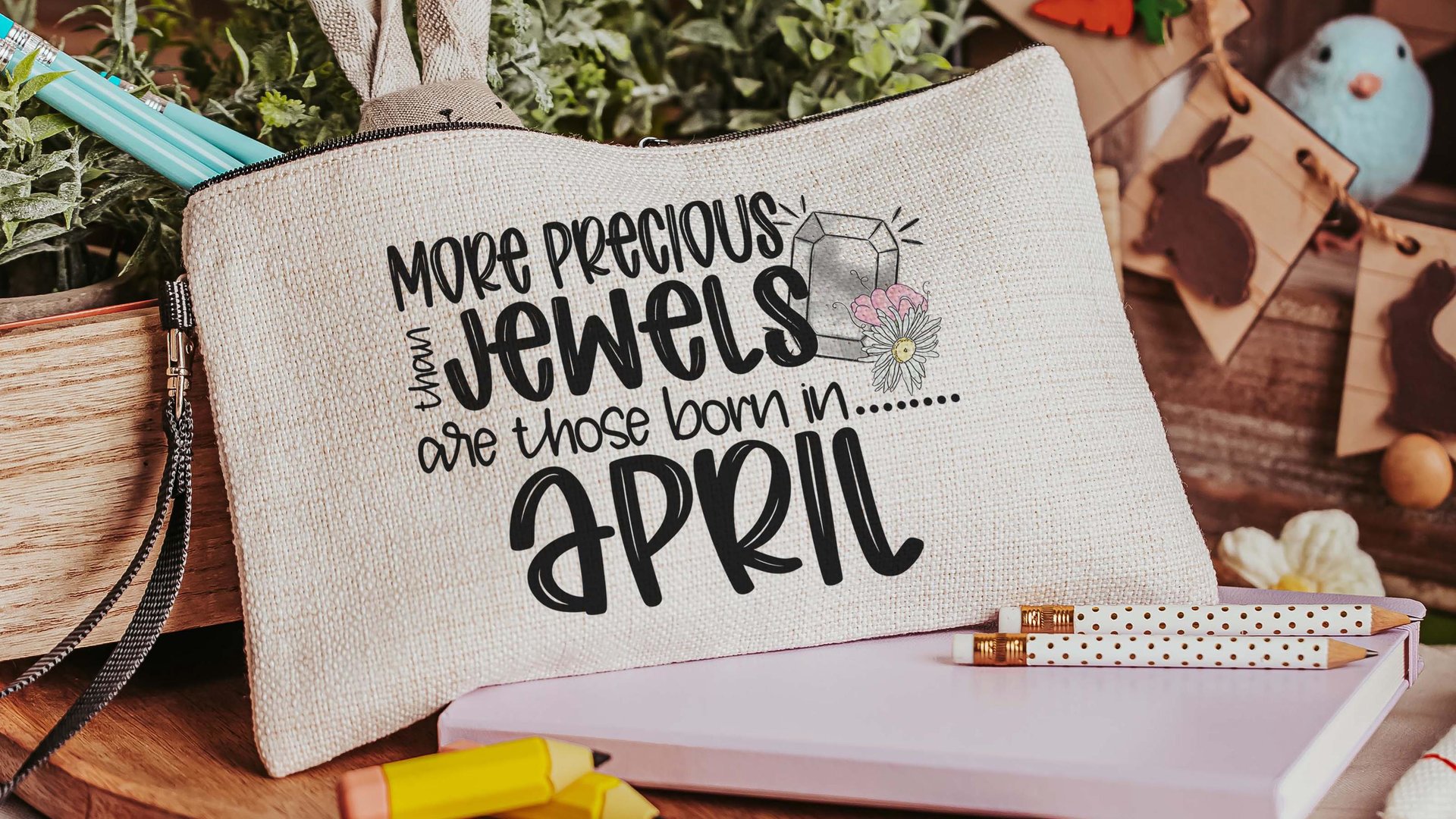 more precious than jewels Christian tote bag for women, Proverbs 3:15 wristlet bag, April gifts for daughter, April birthday gift for her