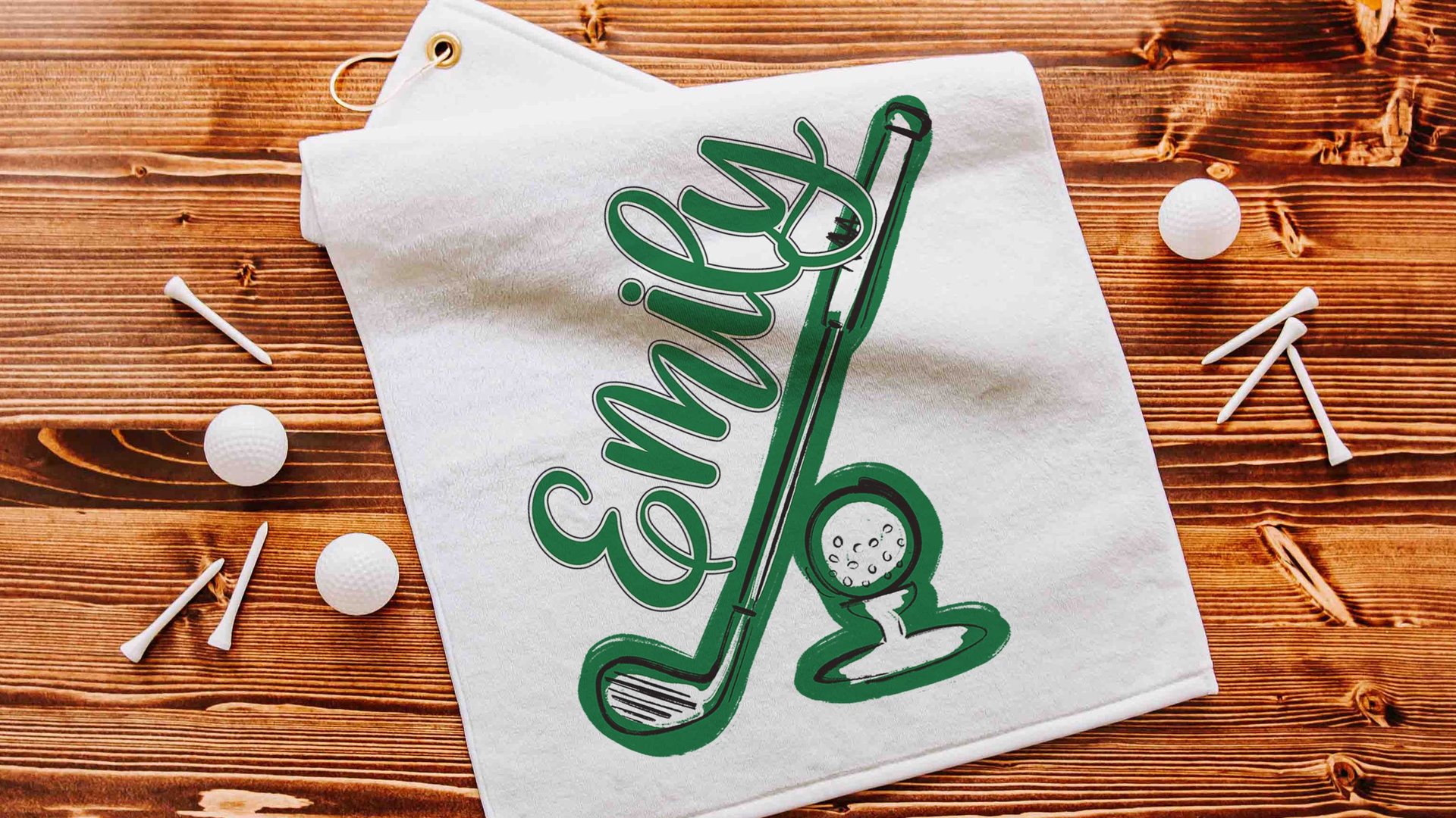 Personalized golf towels with hook, Carolina blue school spirit golf team for women, cute golf gifts for friends, lady golfer gifts, best