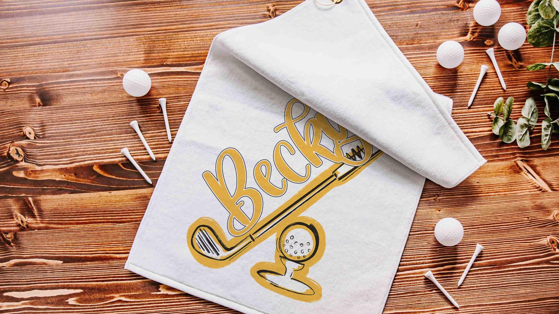 Personalized golf towels with hook, Carolina blue school spirit golf team for women, cute golf gifts for friends, lady golfer gifts, best