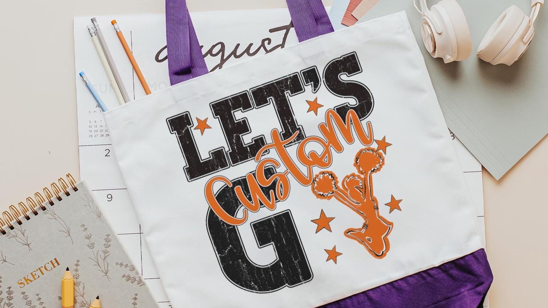 personalized cheerleading tote bag for girls, cheer wristlet with name, high school graduation gifts for daughter, 2026 cheer senior gifts