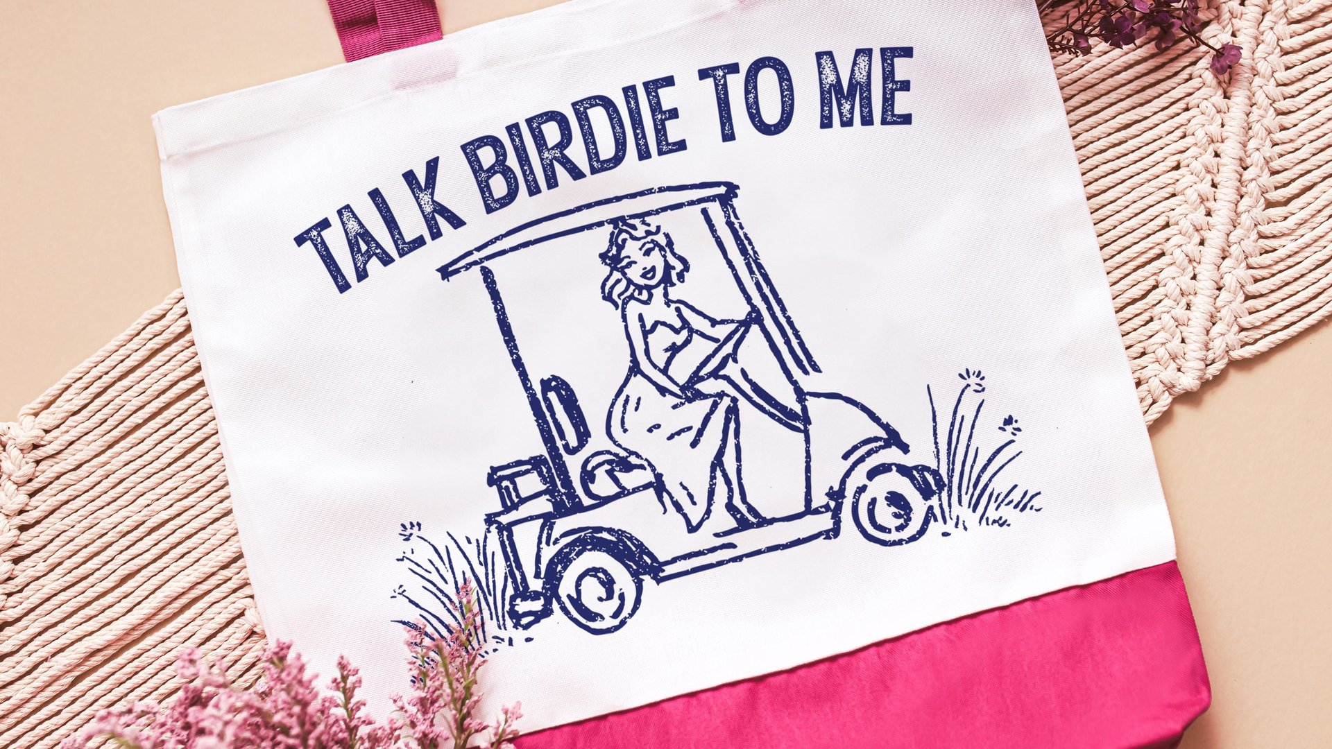 talk birdie to me golf tote bag for cart, golf Mothers Day gift for golfers, golf mom era golf wristlet for women, funny golf gifts for her