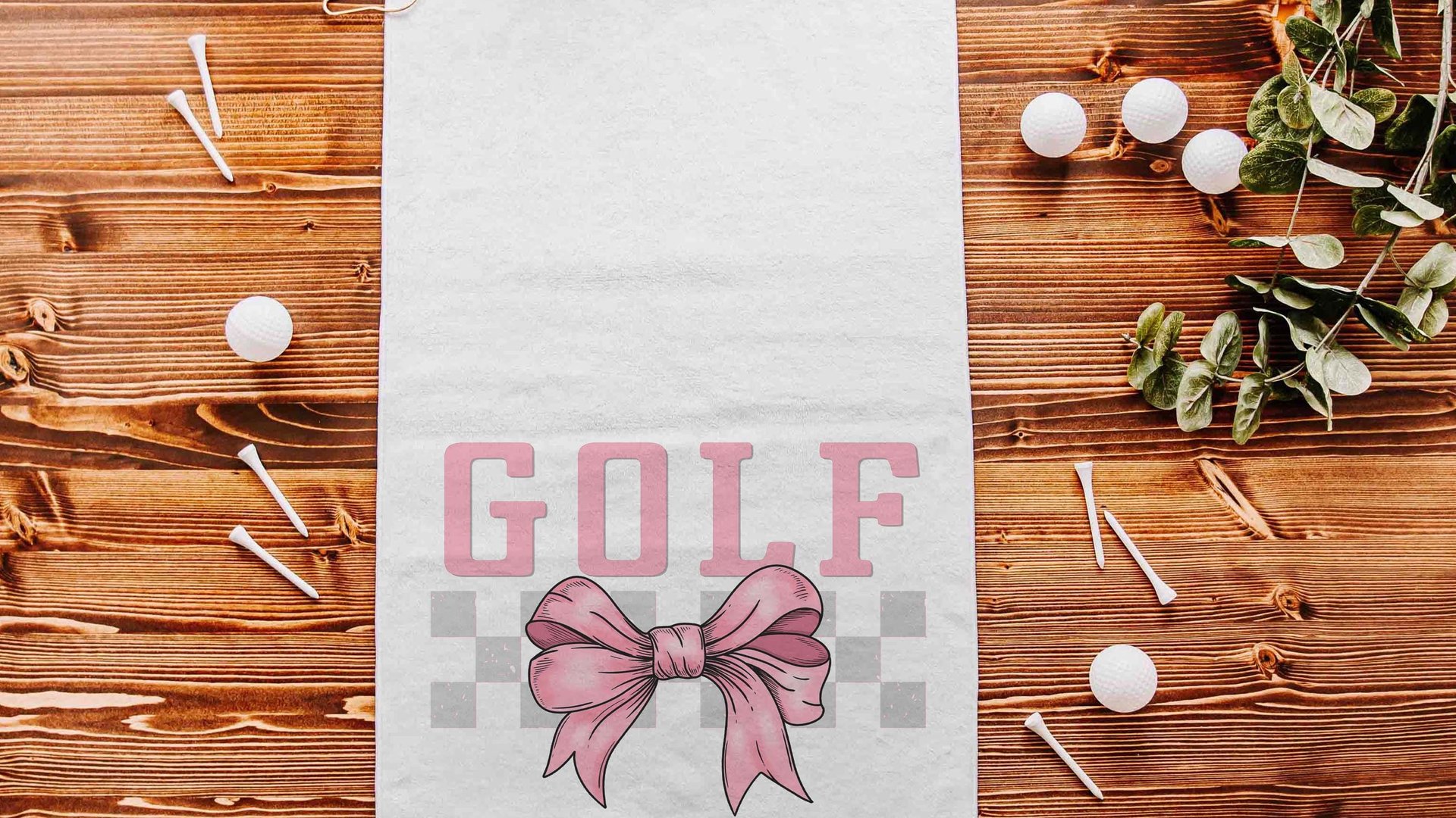 pink bow golf towels with grommet, golf mom era coquette golf towels for sports, lady golfer towel, golfing gifts for girls, cute golf gifts