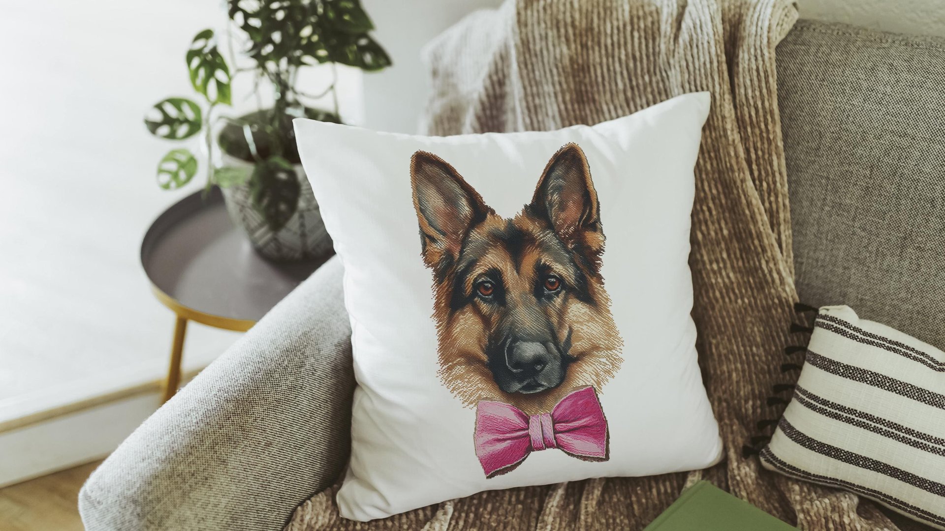German Shepherd throw pillows for sofa, German Shepherd gifts, dog lover gift for women, shepherd decor, cute dog gifts for dog owners