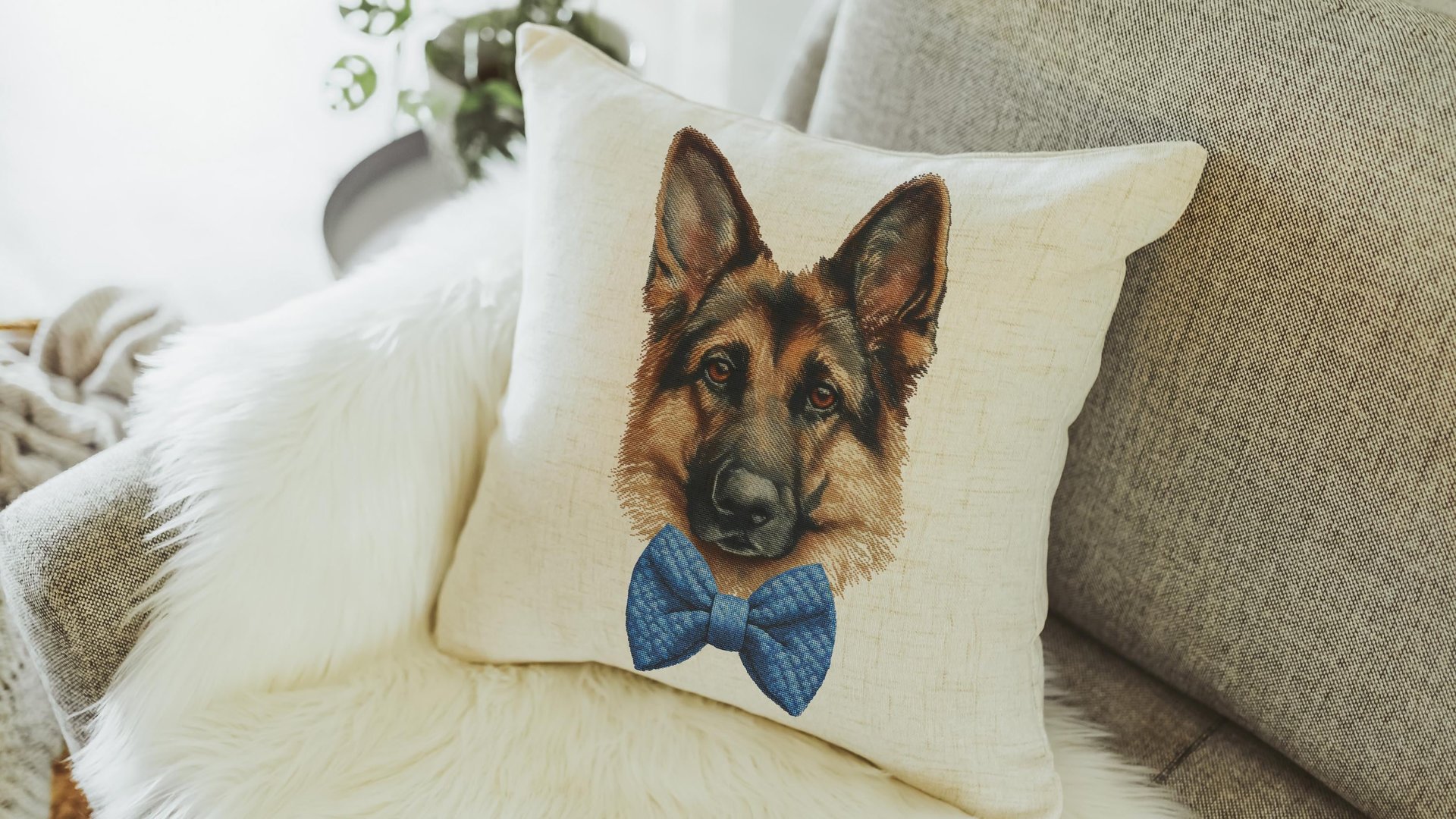 German Shepherd throw pillows for sofa, German Shepherd gifts, dog lover gift for women, shepherd decor, cute dog gifts for dog owners