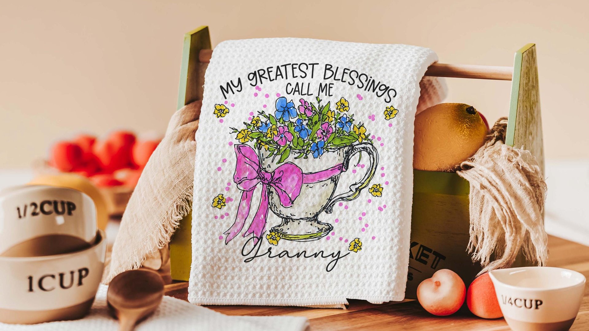 personalized my greatest blessings call me Mamaw pillows for bed, Mamaw gifts from grandchildren, floral kitchen towels, Mamaw to be gifts