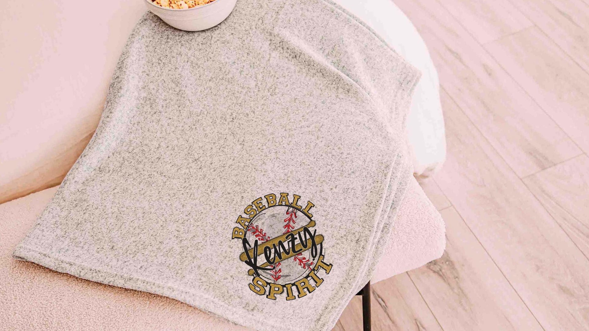 Personalized baseball spirit name blanket 50 x 60, baseball Mothers day gift for mother in law, carolina blue name throw blanket for sofa