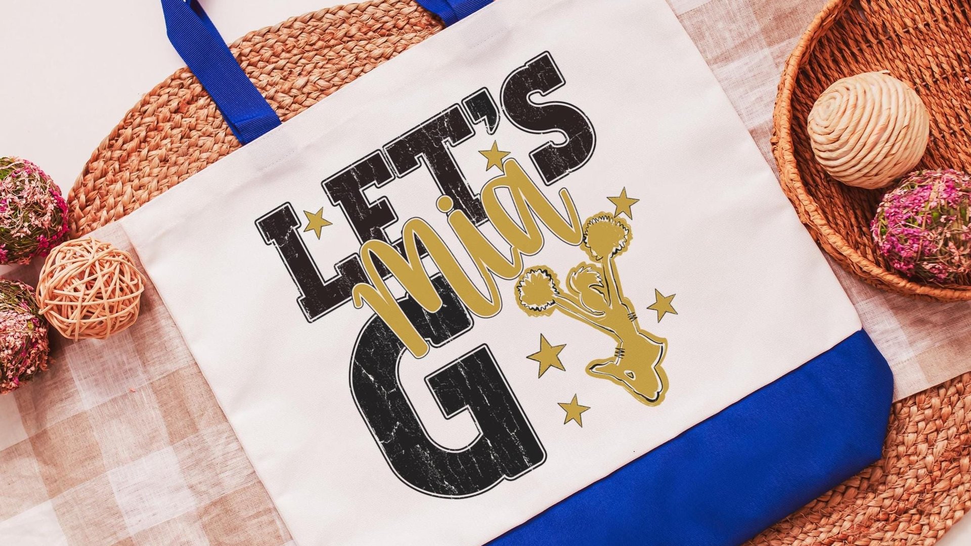 personalized cheerleading tote bag for girls, cheer wristlet with name, high school graduation gifts for daughter, 2026 cheer senior gifts