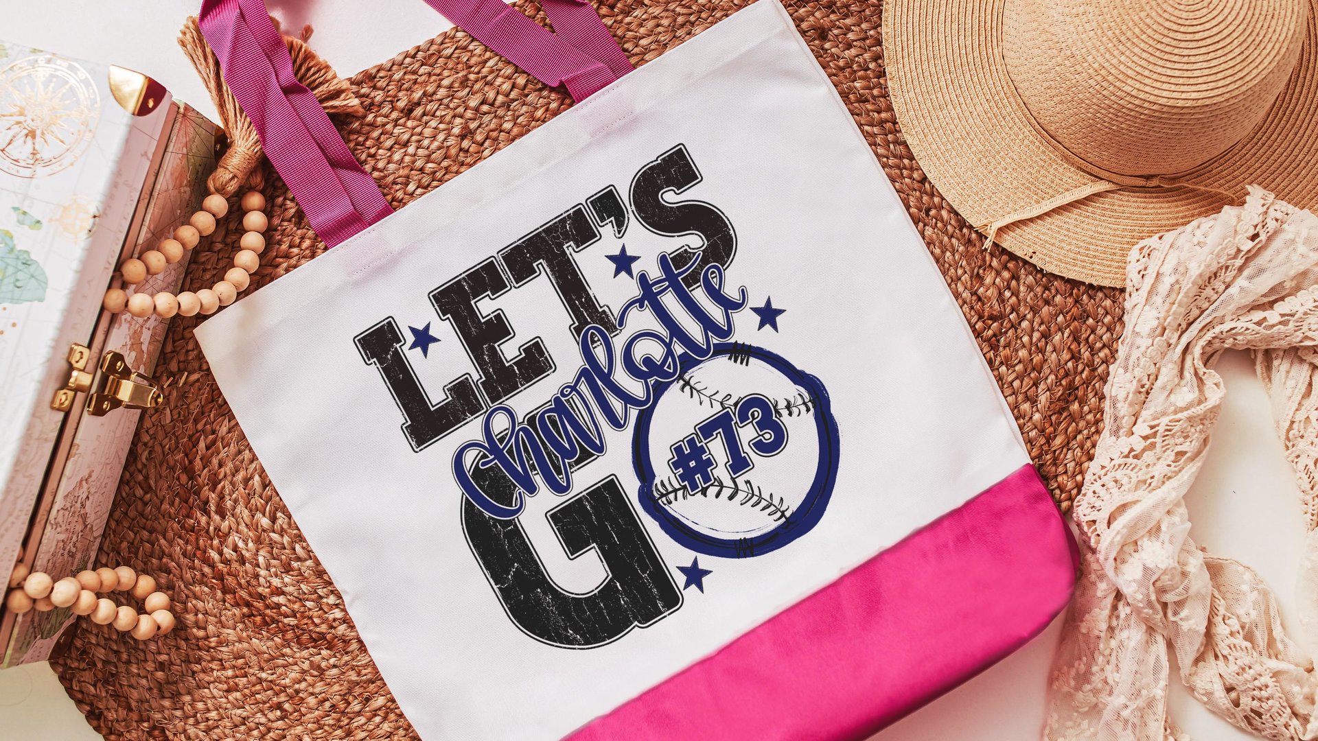 Personalized baseball tote bag for women, lady baseball gift wristlet with zipper, baseball gifts for her, lady baseball tournament