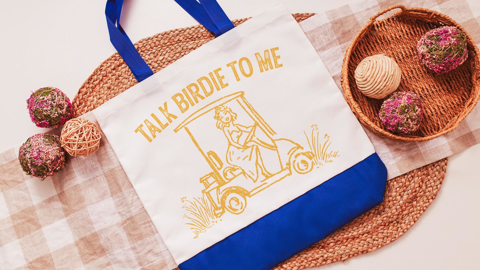 talk birdie to me golf tote bag for cart, golf Mothers Day gift for golfers, golf mom era golf wristlet for women, funny golf gifts for her