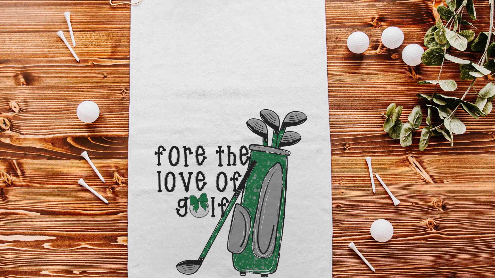 for the love of golf towel with grommet, golf mom Christmas gifts for golfers, golf bag accessories for women, golf coquette golf gifts