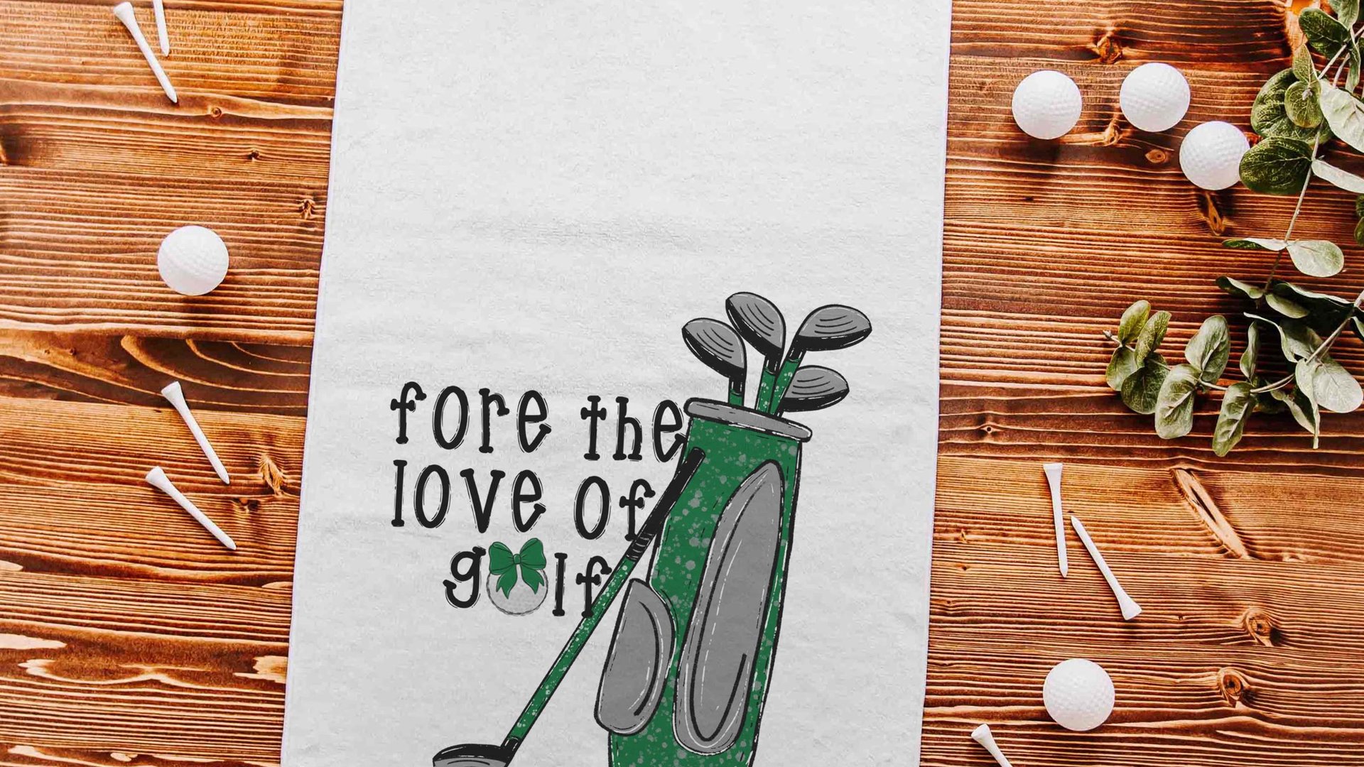 for the love of golf towel with grommet, golf mom Christmas gifts for golfers, golf bag accessories for women, golf coquette golf gifts
