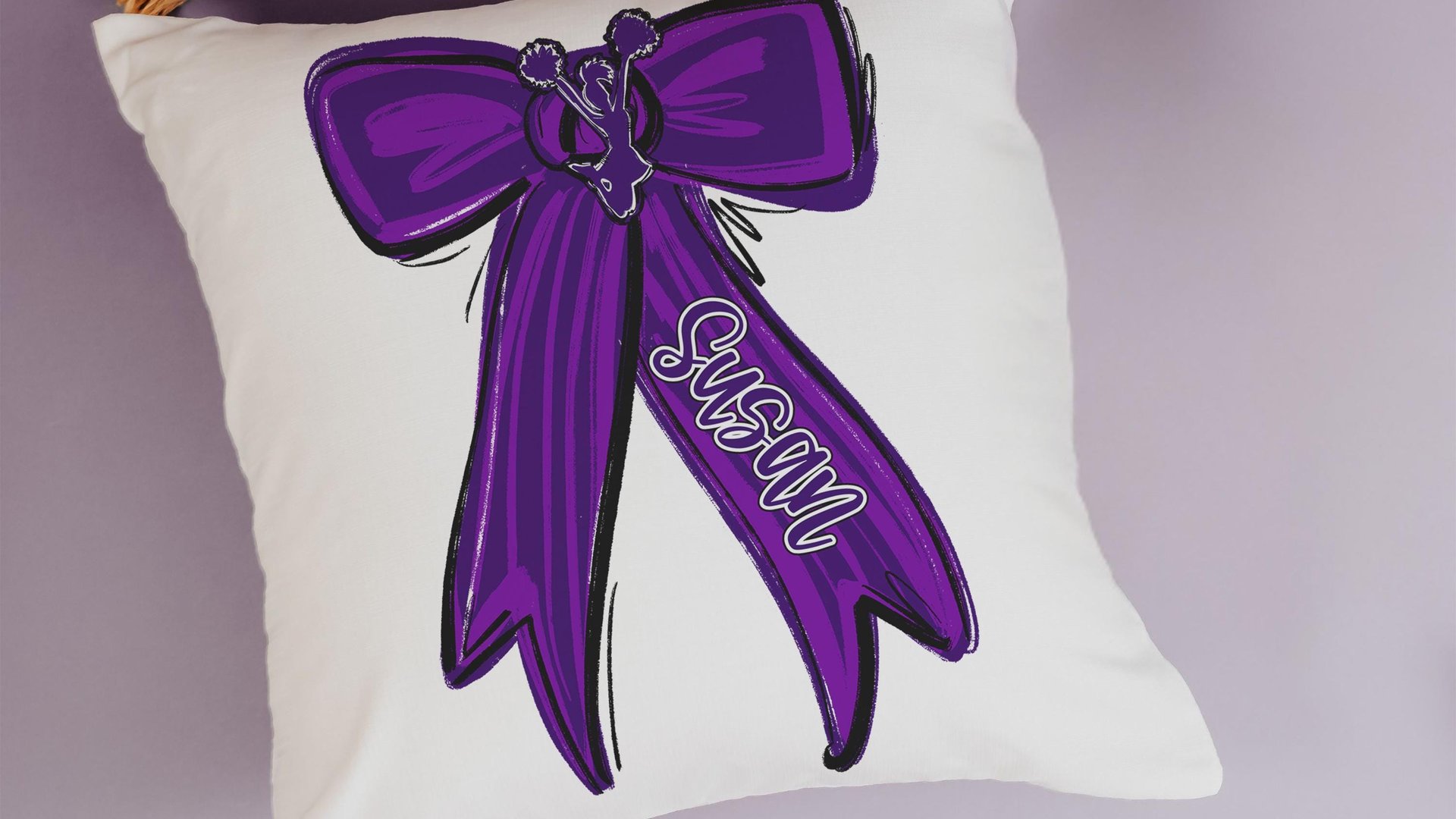 Personalized carolina blue cheer name throw pillow cover 18x18, 2026 senior night cheer gifts for teenage girls, cheer Mothers day gifts for