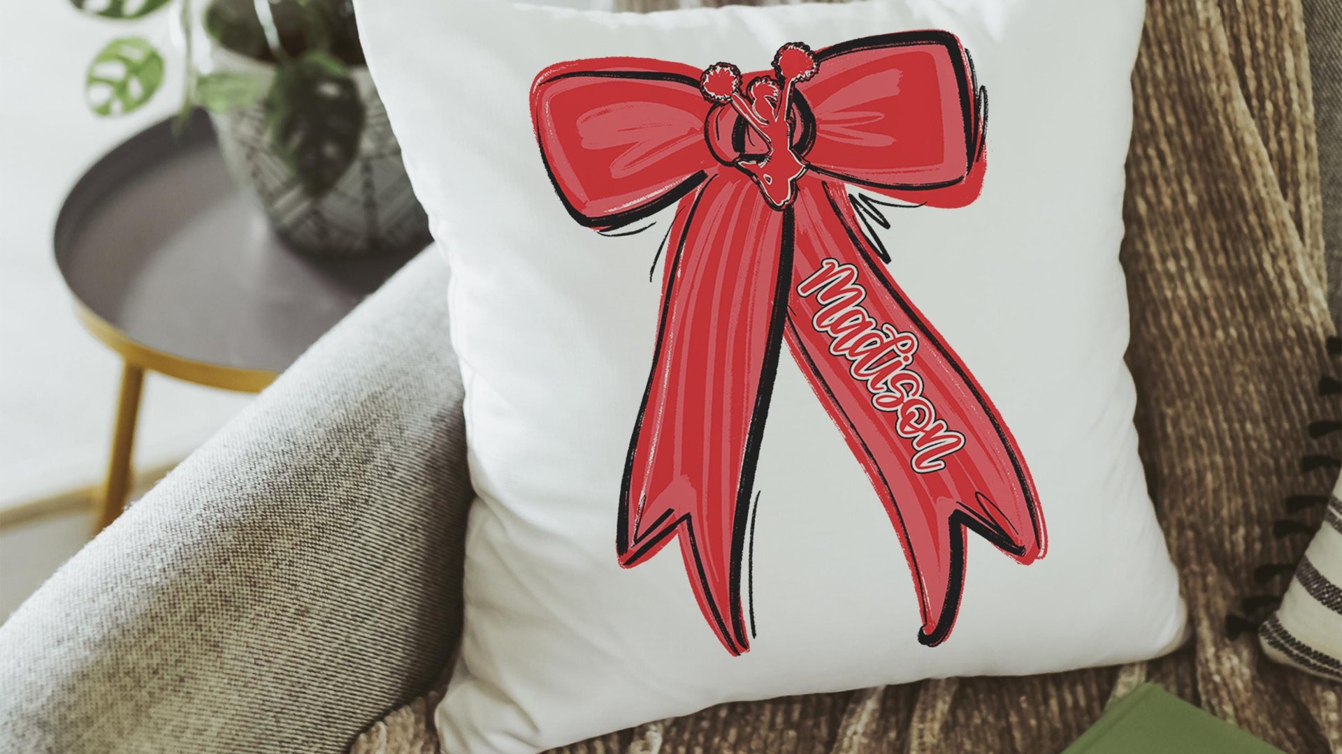 Personalized carolina blue cheer name throw pillow cover 18x18, 2026 senior night cheer gifts for teenage girls, cheer Mothers day gifts for