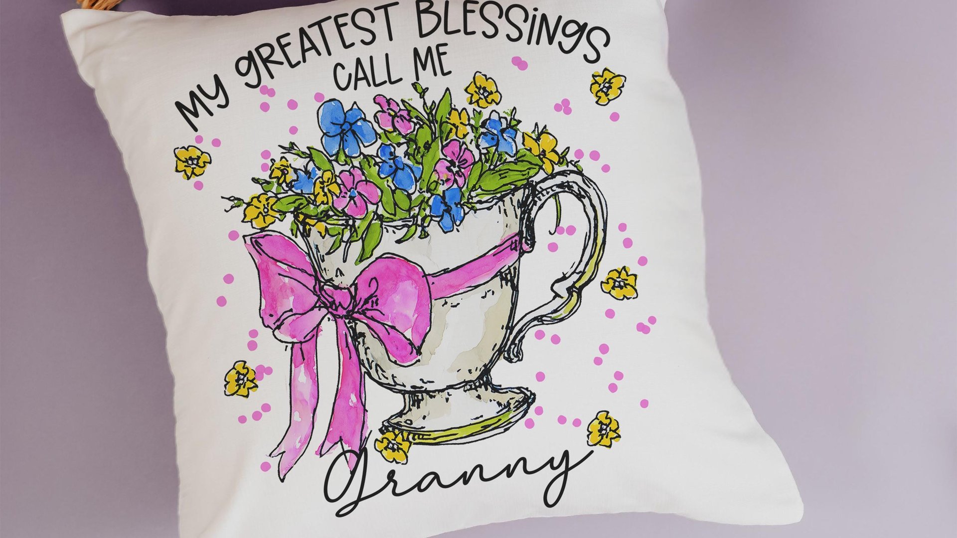 personalized my greatest blessings call me Mamaw pillows for bed, Mamaw gifts from grandchildren, floral kitchen towels, Mamaw to be gifts