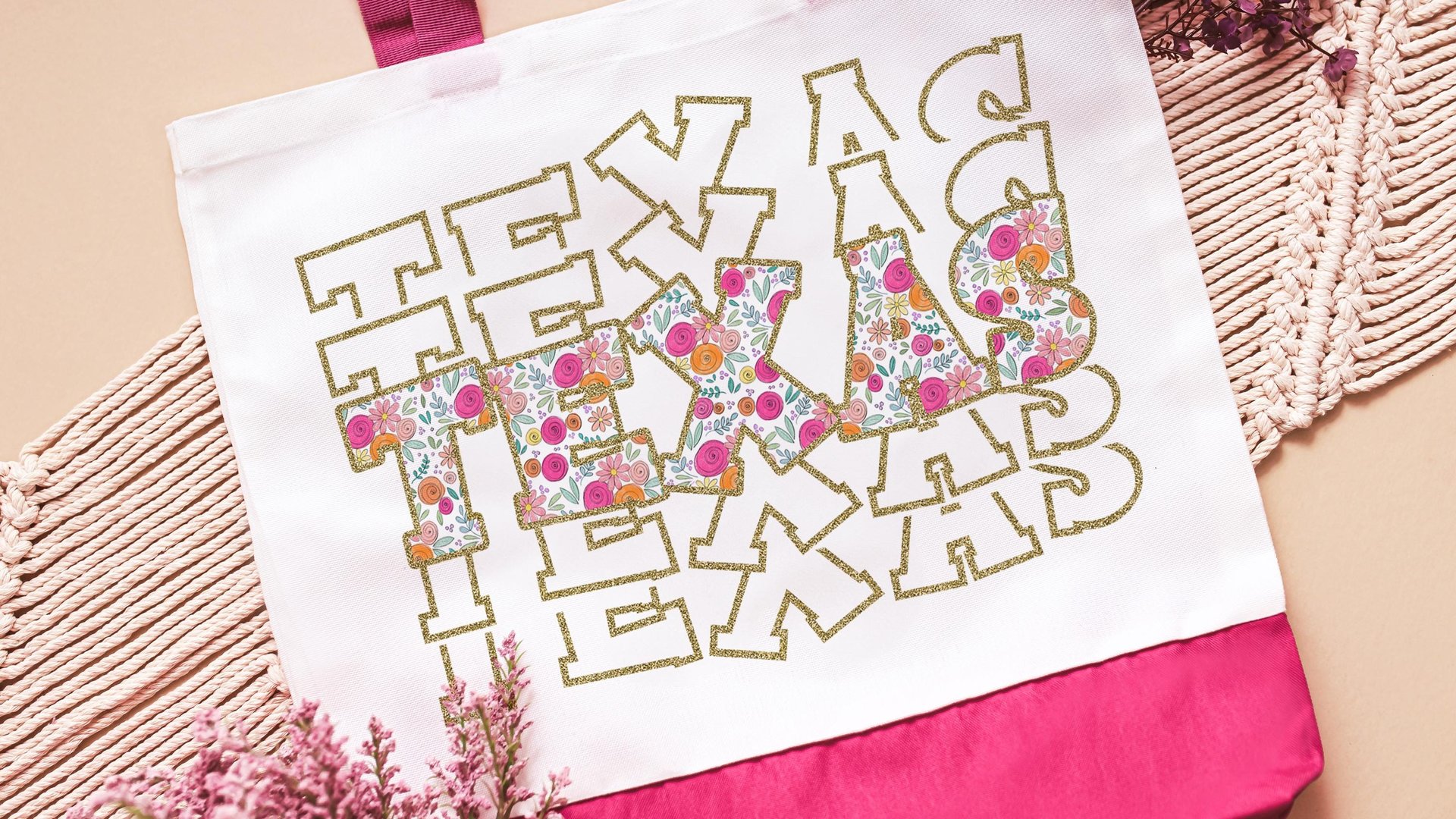 floral Texas tote bag for her, moving to Texas gifts for women, Texas wildflower tote bag for coworker, Texas realtor gifts for real estate