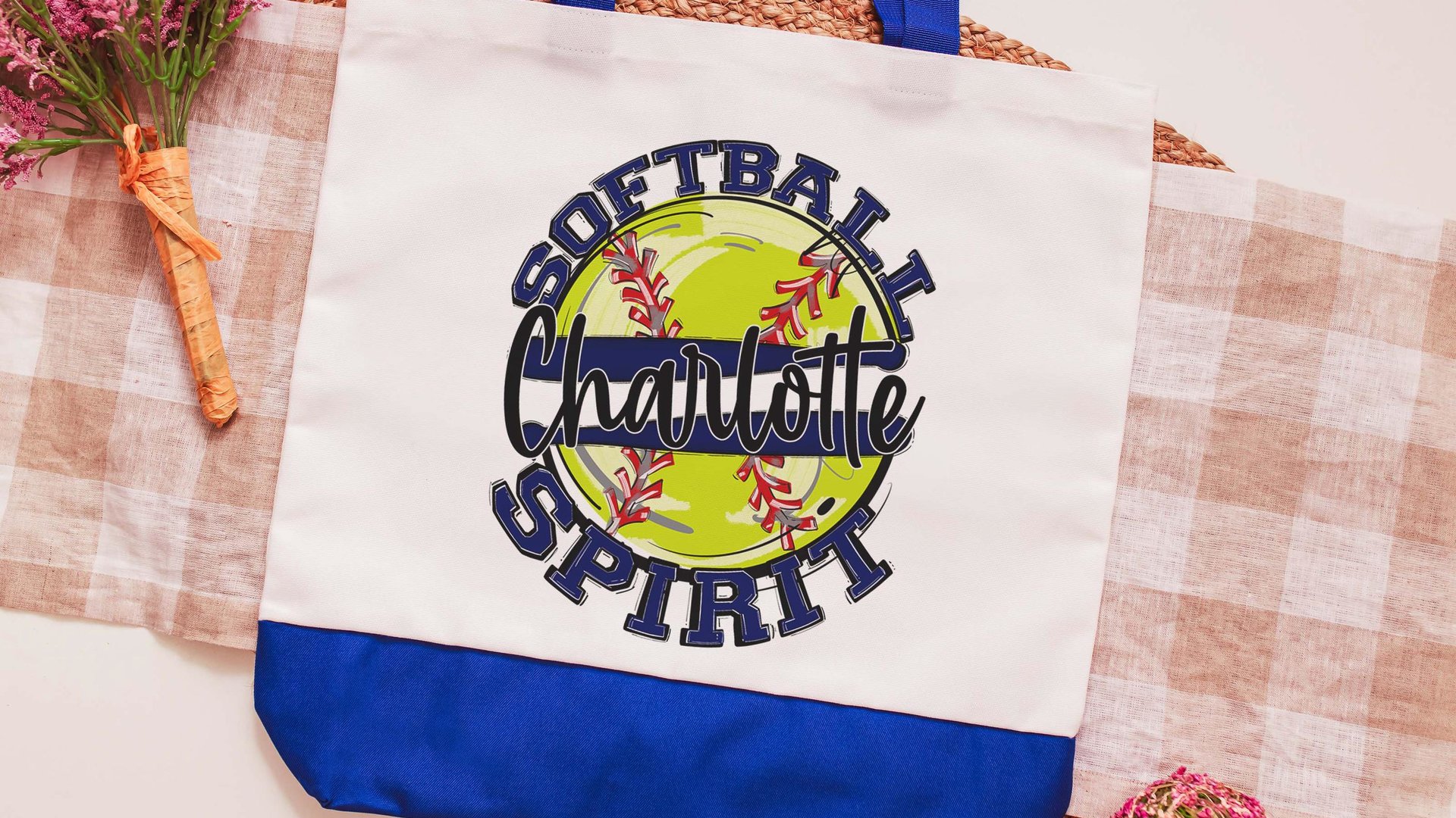 personalized softball tote bag for teens, softball wristlet with name, high school graduation gifts for girls, 2026 softball senior gifts