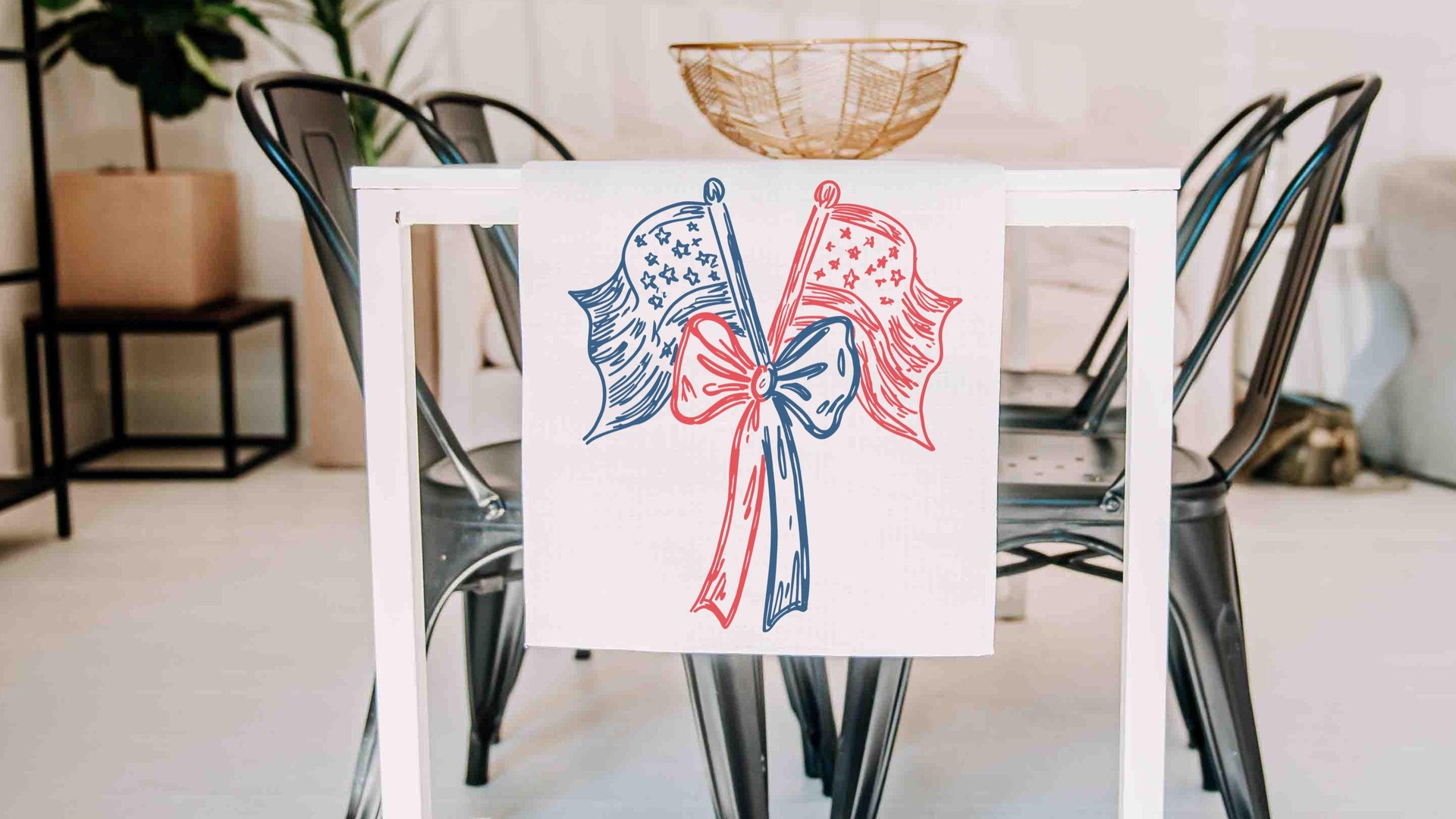 American flag coquette placemats