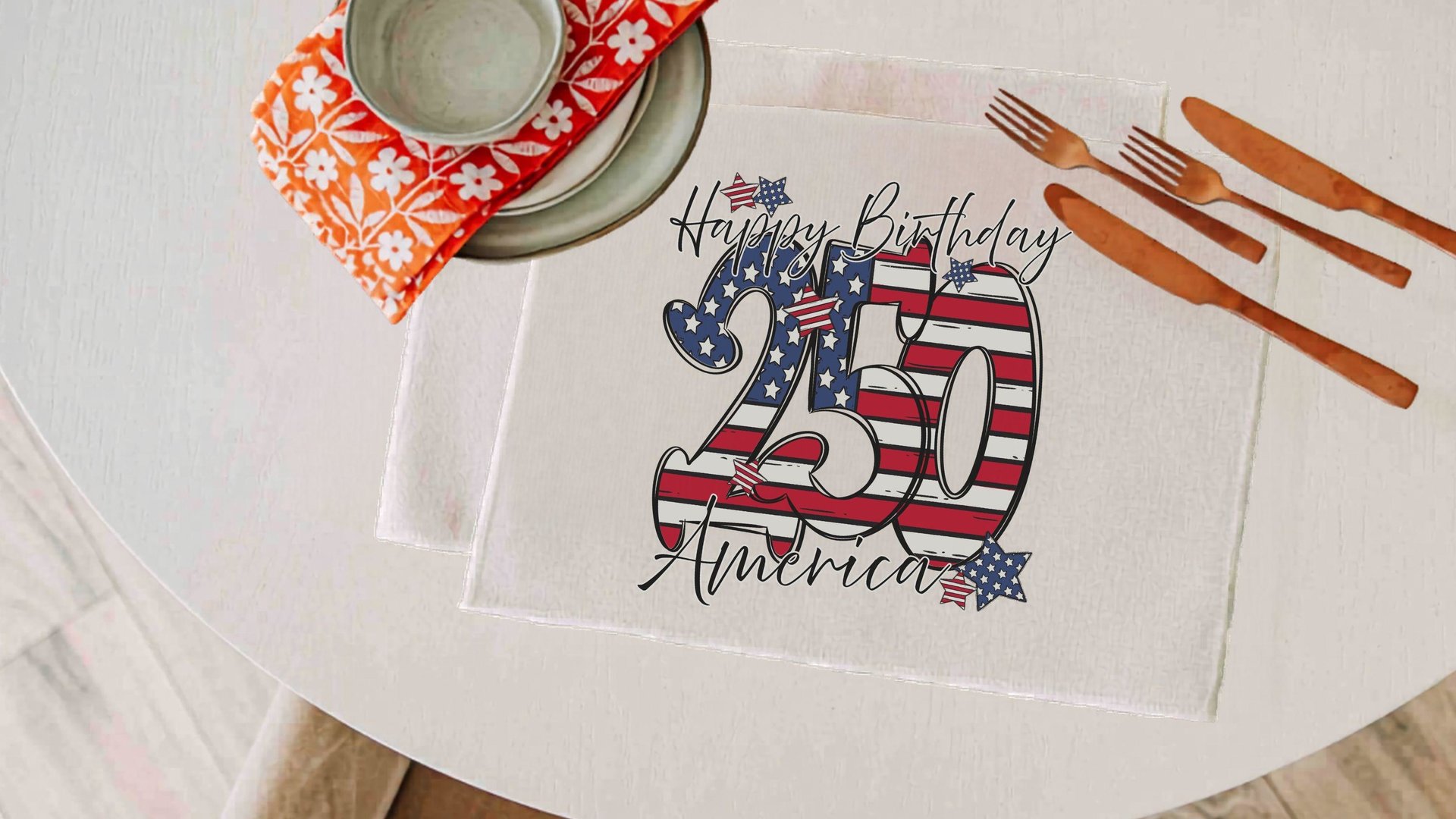 Happy birthday America placemats