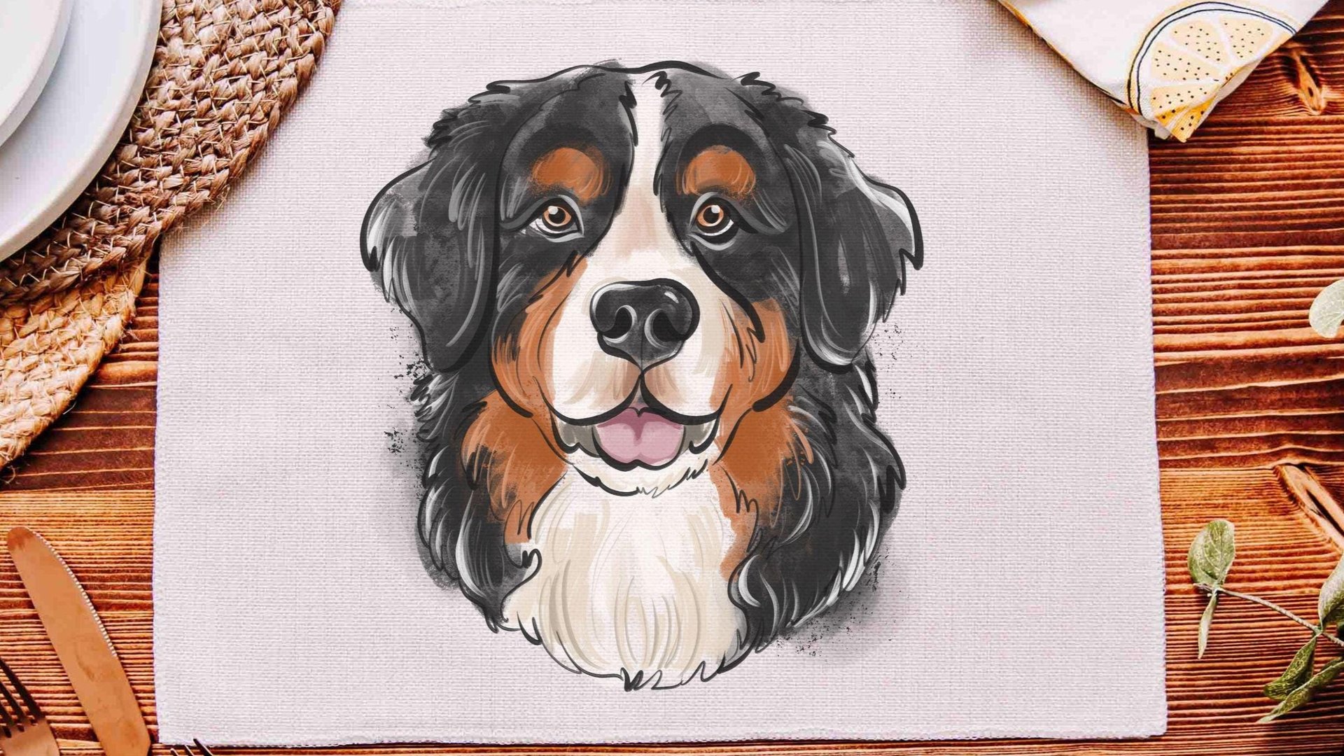 Bernese mountain dog placemats