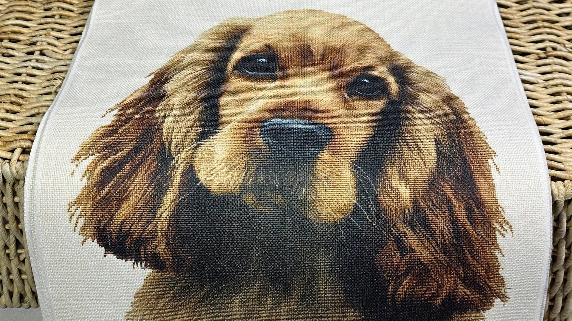 Cocker spaniel dog table runner