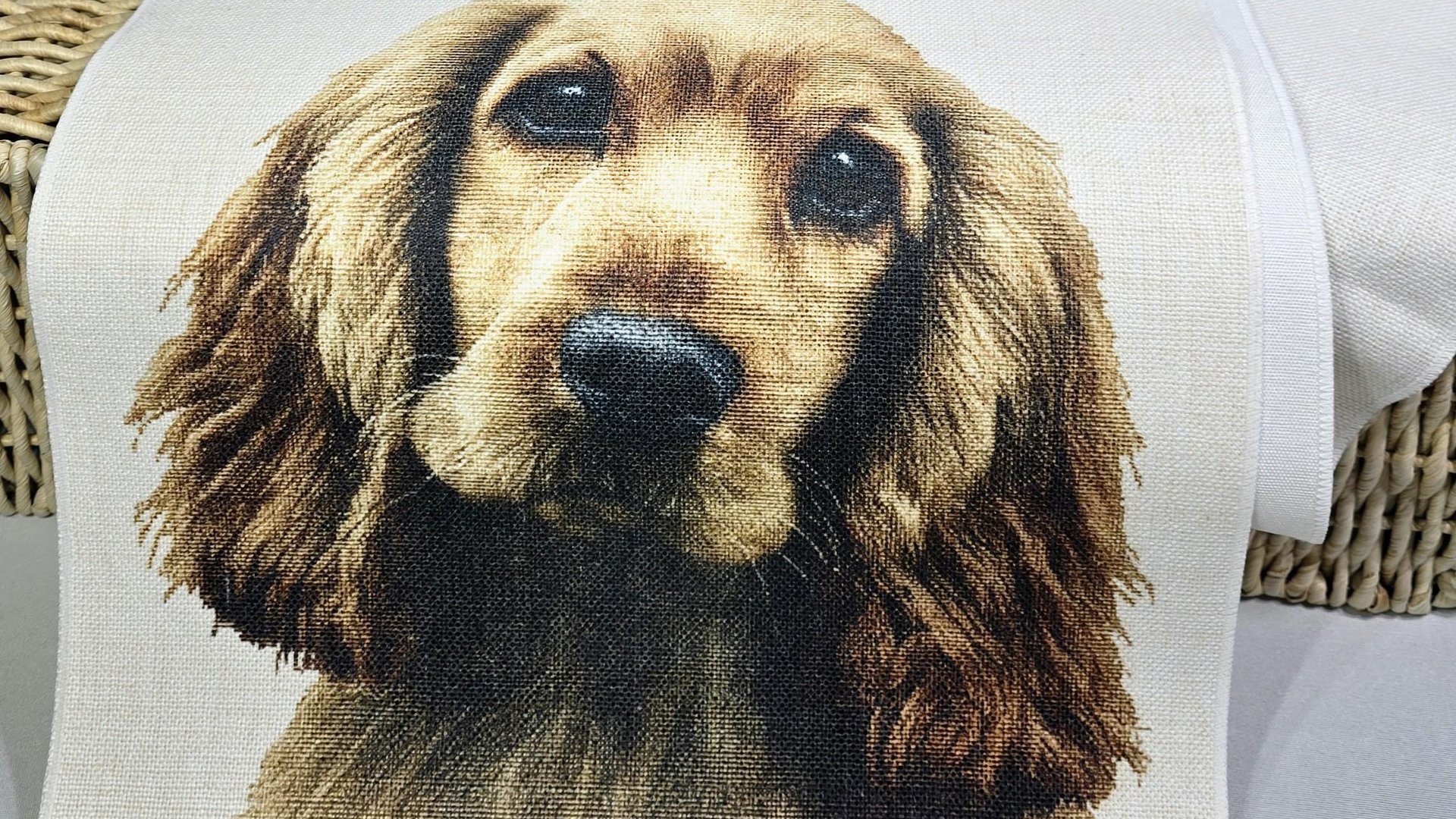 Cocker spaniel dog table runner