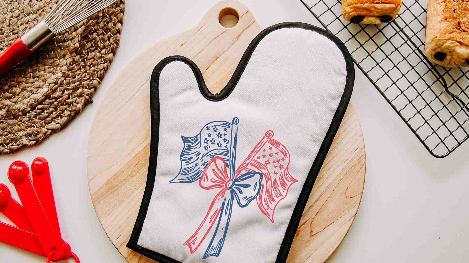American flag table runner