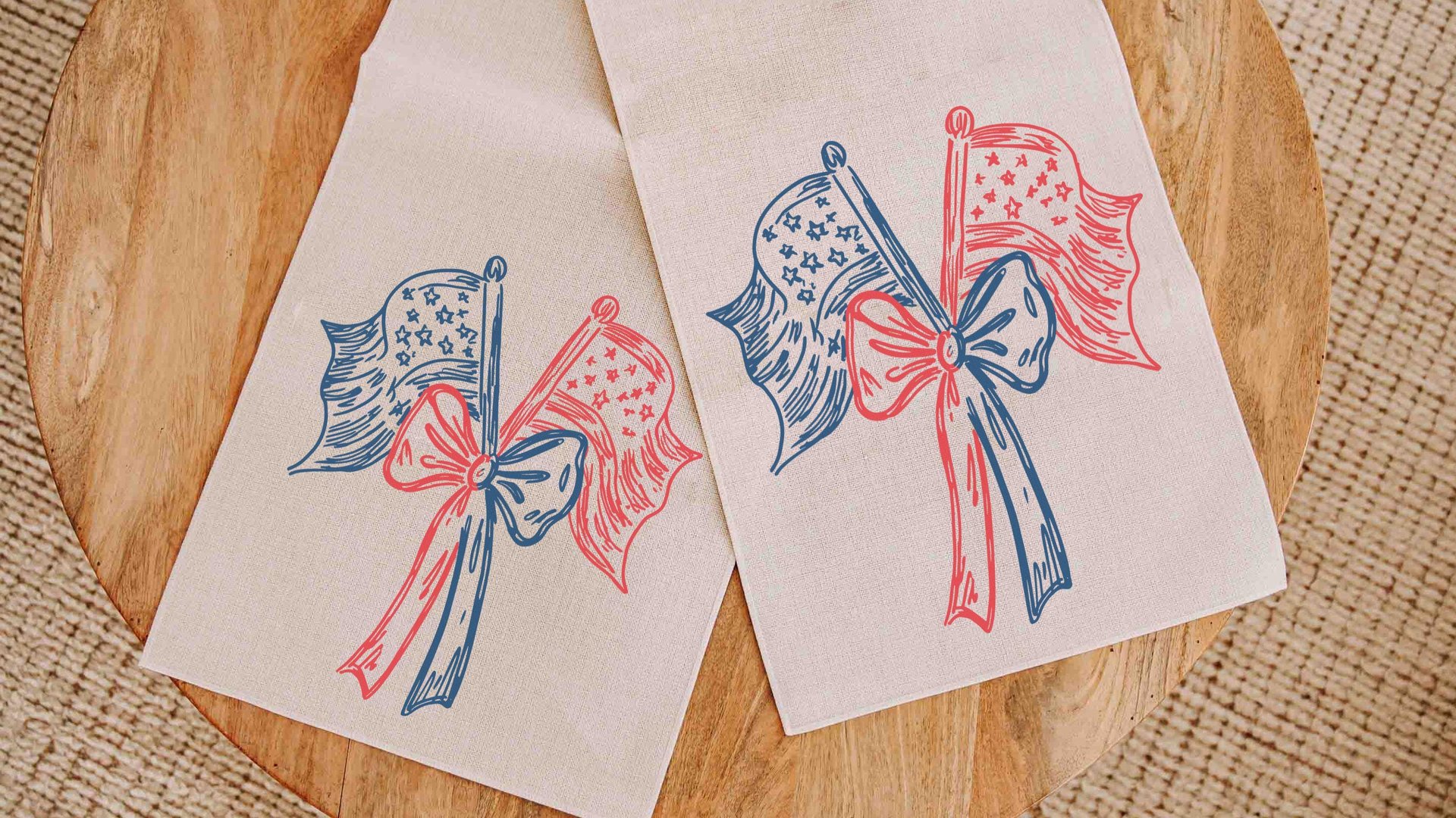 American flag coquette placemats