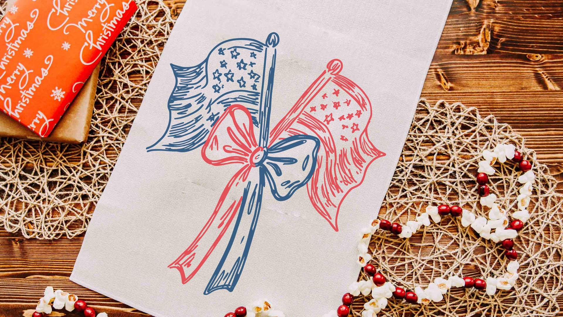 American flag coquette placemats