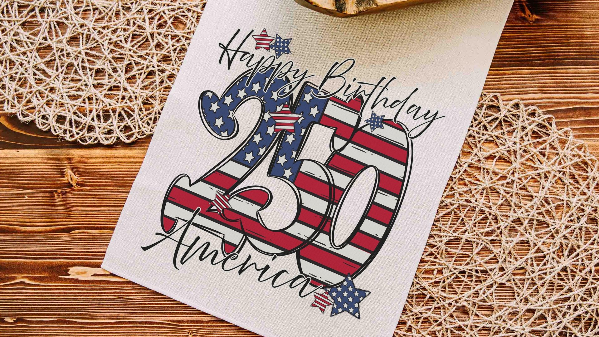 Happy birthday America table runner