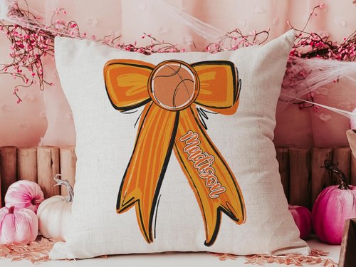 CapableByDesign personalized basketball throw pillow