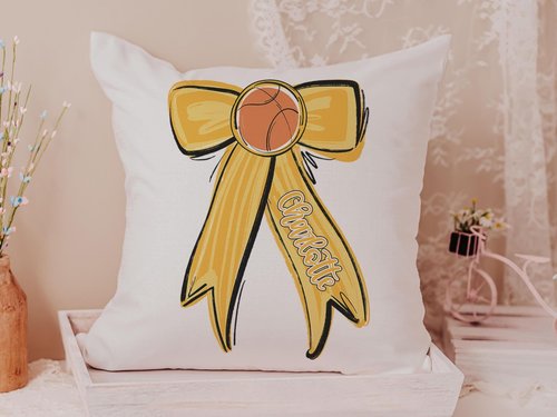 CapableByDesign personalized basketball throw pillow