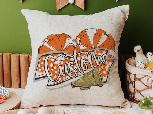 CapableByDesign personalized cheer pillow with name