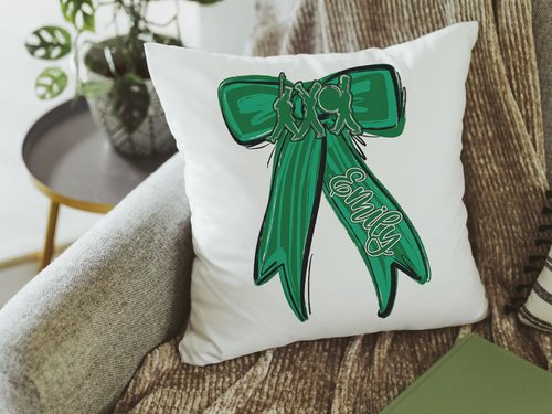 CapableByDesign personalized with a name, marching band throw pillow