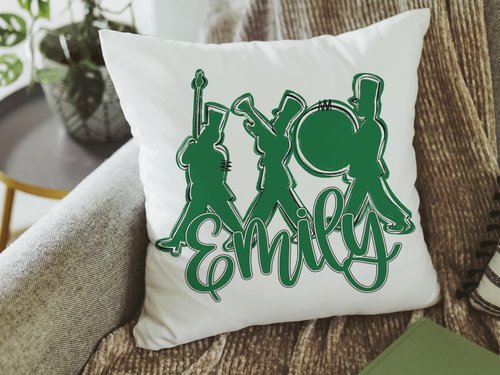CapableByDesign personalized band throw pillow