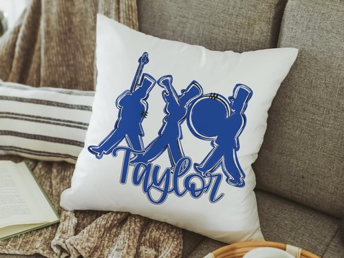 CapableByDesign personalized band throw pillow