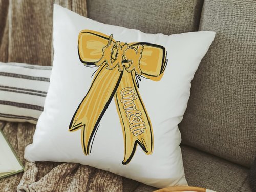 CapableByDesign personalized with a name, marching band throw pillow