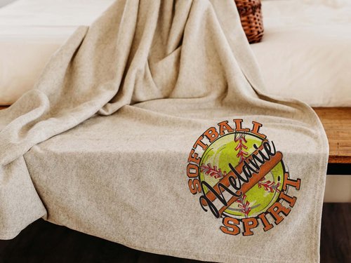 CapableByDesign personalized team spirit softball throw blanket with name