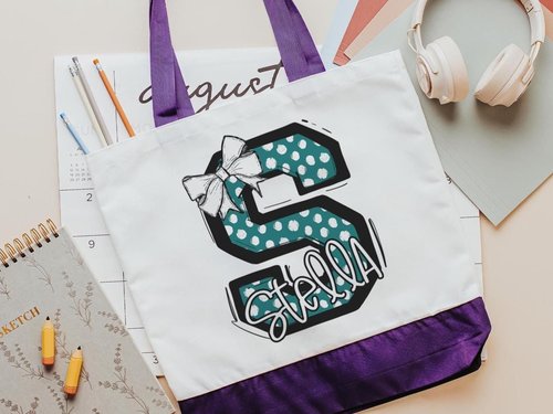 CapableByDesign personalized initial and name tote bags