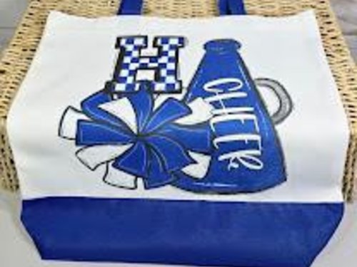 CapableByDesign personalized cheerleader tote bags